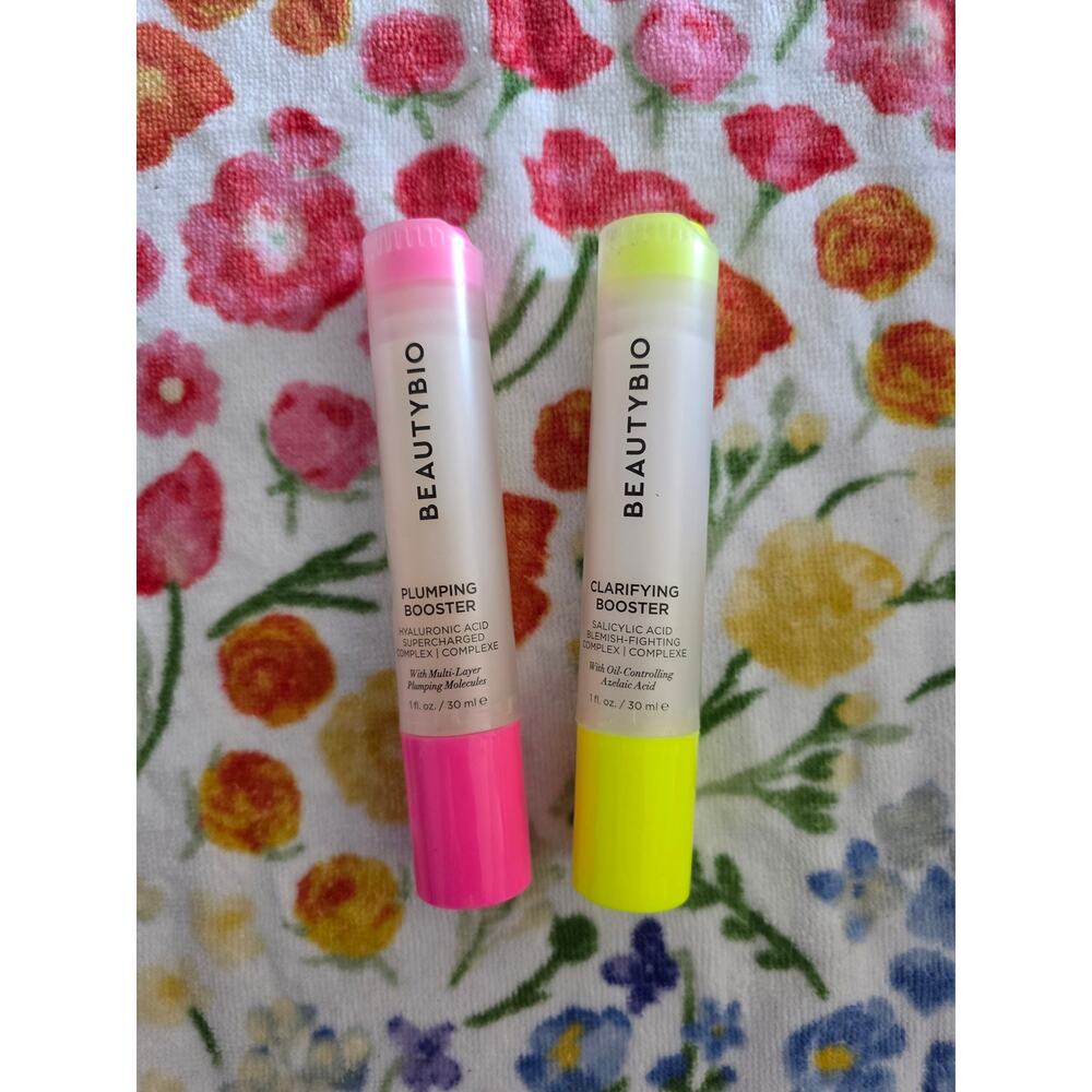 NEW Set BeautyBio Plumping Booster and Brightening Booster $84 value
